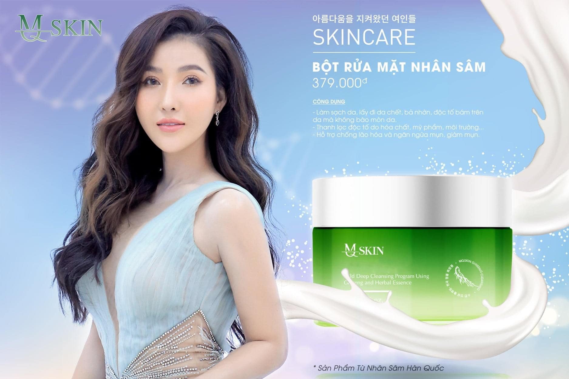 Bột rửa mặt nhân sâm MQ Skin