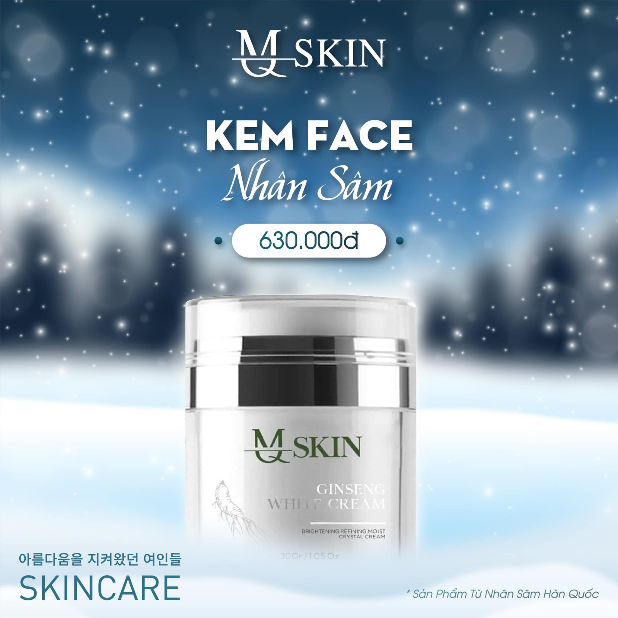 Kem face nhân sâm MQ Skin